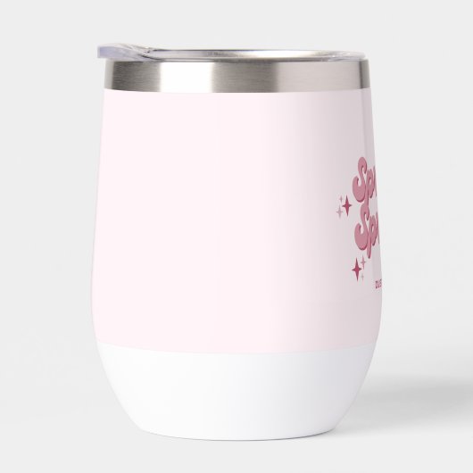 Sprinkle Pink Thermal Wine Tumbler (Rechts)