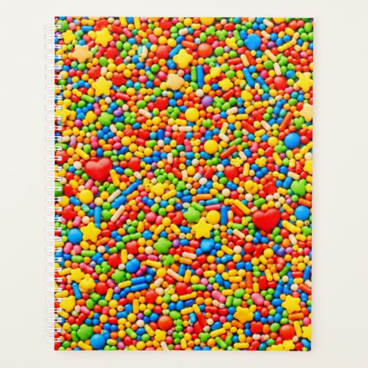 Sprinkle Planner Hoes | Feleregenboog Candy (Voorkant)