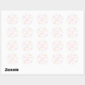 Sprinkle Ribbon Baby Shower Round Stickers (Vel)