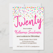 Sprinkle Sparkle Rainbow Polka Dot Birthday Party Kaart (Voorkant)