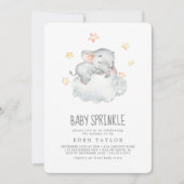 Sprinkle Sprinkle Slapende kleine olifant-Baby Kaart (Voorkant)