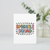 Sprinkle Squad | Baby-strooi Briefkaart (Staand voorkant)