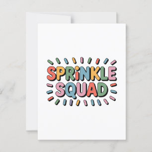 Sprinkle Squad Baby-strooi Briefkaart