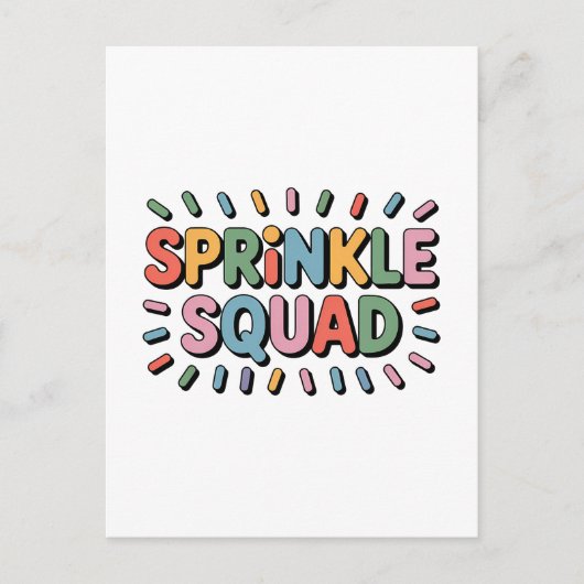 Sprinkle Squad | Baby-strooi Briefkaart (Voorkant)