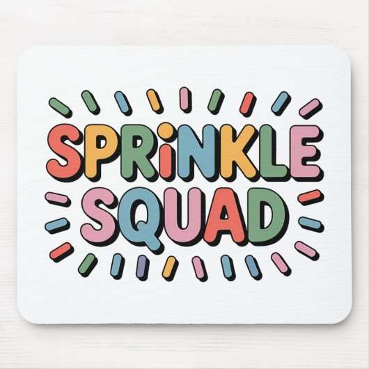 Sprinkle Squad | Baby-strooi Muismat (Voorkant)