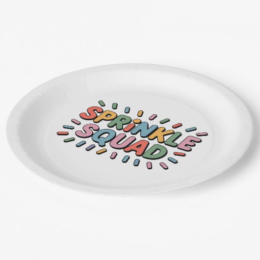 Sprinkle Squad | Baby-strooi Papieren Bordje (Gekanteld)