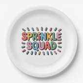 Sprinkle Squad | Baby-strooi Papieren Bordje (Voorkant)