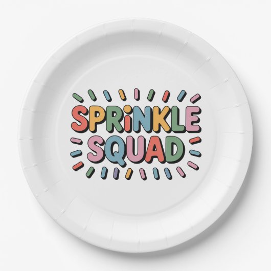 Sprinkle Squad | Baby-strooi Papieren Bordje (Voorkant)