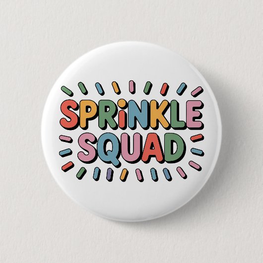 Sprinkle Squad | Baby-strooi Ronde Button 5,7 Cm (Voorkant)