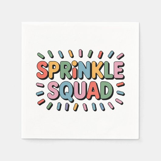 Sprinkle Squad | Baby-strooi Servet (Voorkant)