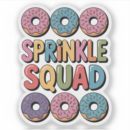 Sprinkle Squad | Baby-strooi Sticker (Voorkant)