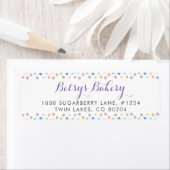 Sprinkle Stippen Bakery Return Address Label (Insitu)