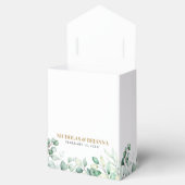 Sprinkle The Love Eucalyptus Monogram Gold Weddens Bedankdoosjes (Geopend)