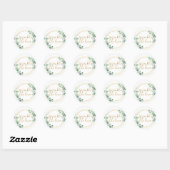 Sprinkle the Love Gold Greenery Eucalyptus Fancy Ronde Sticker (Vel)