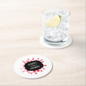  Sprinkle vriendelijkheid overal waterverf Ronde Kartonnen Onderzetter (Insitu)