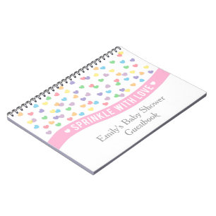 Sprinkle with Love, Baby shower Guestbook Notitieboek
