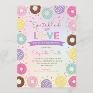 Sprinkle, zoete kleurrijke Doughnuts Girl Baby Spr Kaart