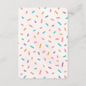 Sprinkled Donut Boeken voor Baby Invitation Insert Informatiekaartje (Achterkant)