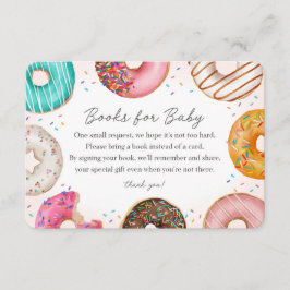 Sprinkled Donut Boeken voor Baby Invitation Insert Informatiekaartje