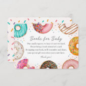 Sprinkled Donut Boeken voor Baby Invitation Insert Informatiekaartje (Voorkant / Achterkant)