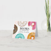 Sprinkled Donut Dank u kaart Verjaardag of Baby (Voorkant)