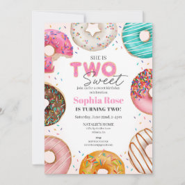 Sprinkled Donut TWEE lief verjaardagsfeestje voor  Kaart