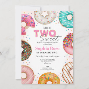 Sprinkled Donut TWEE lief verjaardagsfeestje voor  Kaart