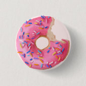 Sprinkled Donut Verjaardagsfeestje Baby shower Fav Ronde Button 3,2 Cm (Voorkant)