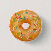 Sprinkled Donut Verjaardagsfeestje Baby shower Fav Ronde Button 3,2 Cm (Voorkant)