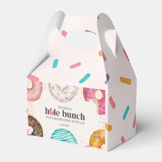 Sprinkled Donut Verjaardagsfeestje Favor Box Bedankdoosjes (Achterkant)