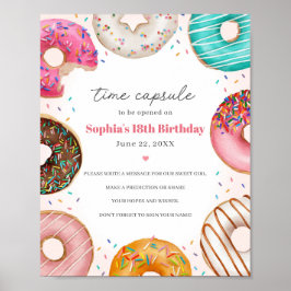 Sprinkled Donuts Advies Tijd Capsule teken Verjaar Poster