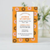 Sprinkled donuts alle gelegenheid Sinaasappel klei Kaart (Staand voorkant)