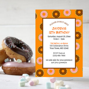 Sprinkled donuts alle gelegenheid Sinaasappel klei Kaart