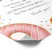 Sprinkled Donuts Baby shower Advies voor Baby Sign Poster (Hoek)