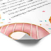 Sprinkled Donuts Baby shower Luier Gedachten Teken Poster (Hoek)