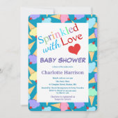 Sprinkled met liefde Ice Cream Cones Baby shower Kaart (Voorkant)