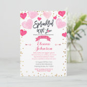 Sprinkled with love baby sprinkle Uitnodiging (Staand voorkant)