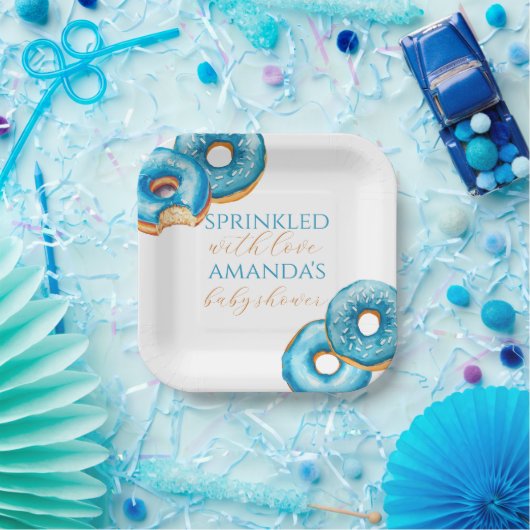 Sprinkled with Love Customizable Square Plate  Papieren Bordje (Feest)