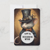 Sprinklepaws Dank u Steampunk dier Custom Bedankkaart (Voorkant)