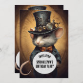 Sprinklepaws Steampunk Dier Aangepaste naam Kaart (Voorkant / Achterkant)