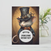 Sprinklepaws Stoomtechniek Dier Aangepaste naam Kaart (Staand voorkant)