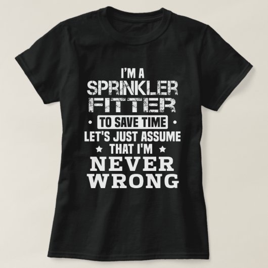 Sprinkler Fitter T-shirt (Design voorkant)