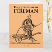  sprinkler Happy Retirement Fireman L-kaart Kaart (Gele Bloem)