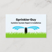 Sprinkler Irrigatie Fitter en Reparatie Visitekaartje (Voorkant)