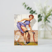 Sprinkler Pin-Up Briefkaart (Staand voorkant)