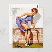 Sprinkler Pin-Up Briefkaart (Voorkant / Achterkant)