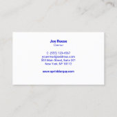 Sprinkler reparatie en installatie visitekaartje (Achterkant)