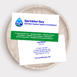 Sprinkler reparatie en installatie visitekaartje