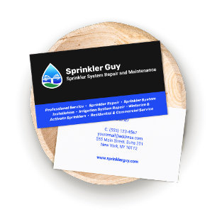 Sprinkler reparatie en installatie visitekaartje