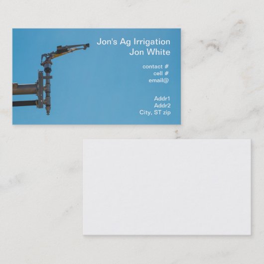 sprinkler visitekaartje (Voorkant / Achterkant)